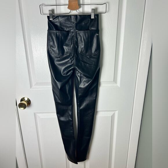 Rag & Bone Nina Pull-On Skinny Legging Pant Black Faux Leather XXS NEW - Picture 7 of 9